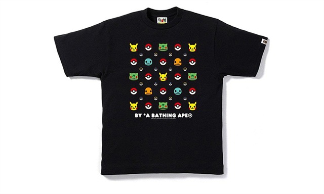 A BATHING APE x Pokémon 联乘推出一系列Q版画风T 恤
