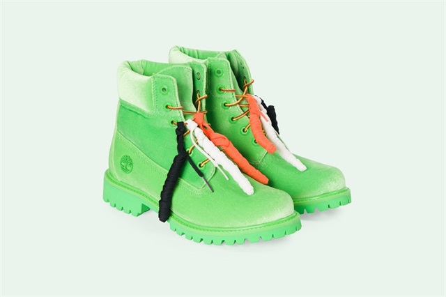 Off-White 公布 2017 秋冬系列新品，其中与添柏岚联名“大绿靴”最为抢眼！