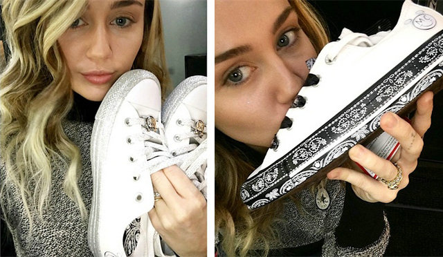 Miley Cyrus 率先曝光与 CONVERSE 的最新联名鞋款