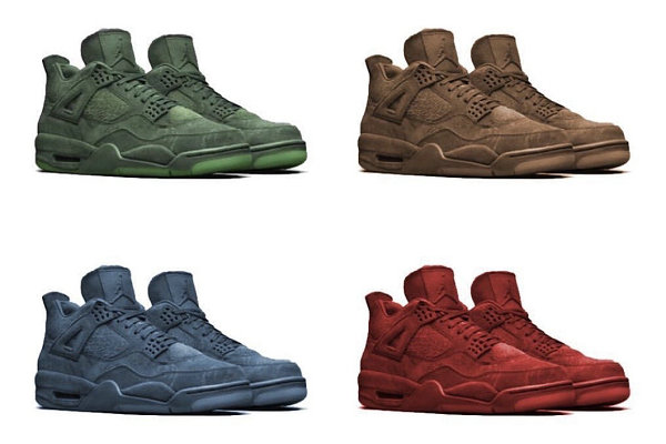 四色齐发？KAWS x Nike AJ4 2019 联名鞋款全新概念图出炉~