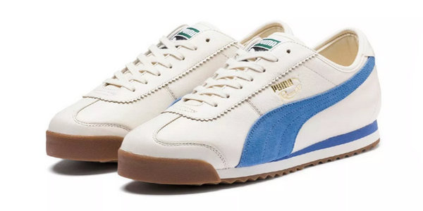 再现经典，PUMA 复刻经典蓝白配色 ROMA 68 OG 鞋款。