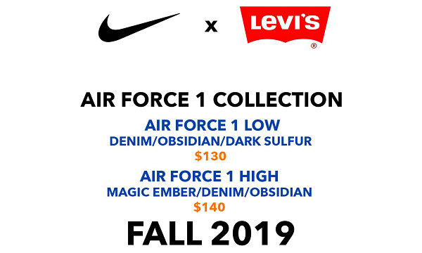 李维斯 x Nike Air Force 1 联名鞋款将于今年秋季正式亮相
