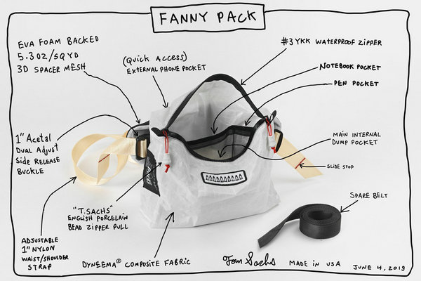  Tom Sachs 全新 FANNY PACK 机能腰包限定发售，未来科技感