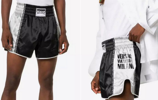 Versace 推出全新缎面泰拳短裤，奢华运动风！