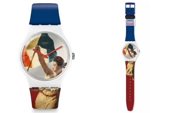 SWATCH x 卢浮宫联名限量手表，以《自由引导人民》为灵感