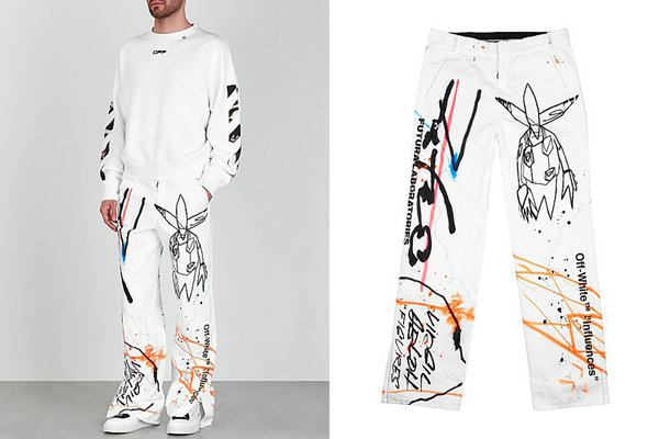 Off-White x Futura 全新联名涂鸦裤款0.jpg