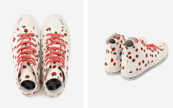 匡威 TOKYO x MUVEIL 联乘鞋款系列释出，草莓和蜜蜂