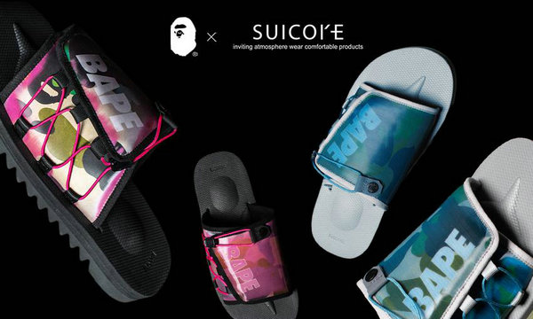 BAPE x SUICOKE 全新联名系列拖鞋即将上架，感受别样夏日氛围